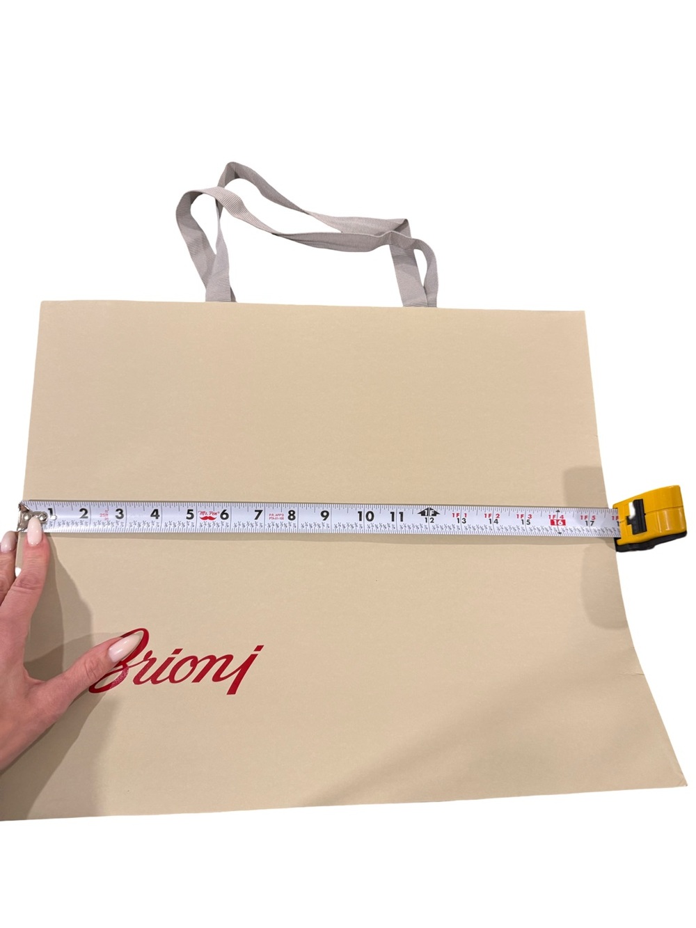 Brioni Shopping Bag with Red Logo
